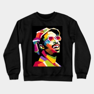 Stevie wonder wpap pop art Crewneck Sweatshirt